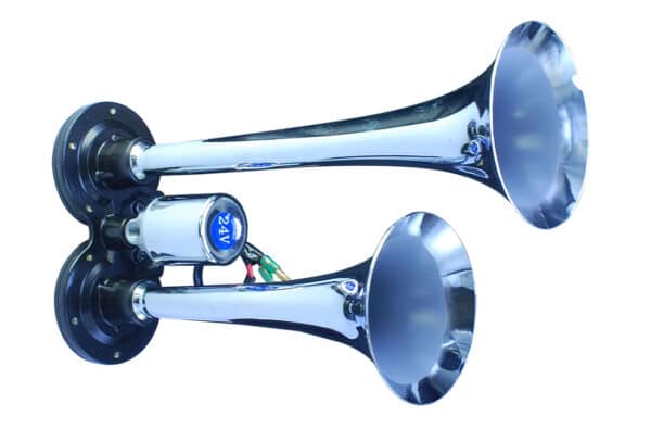 BOCINA DOBLE CROMADA 24V - Imagem 2