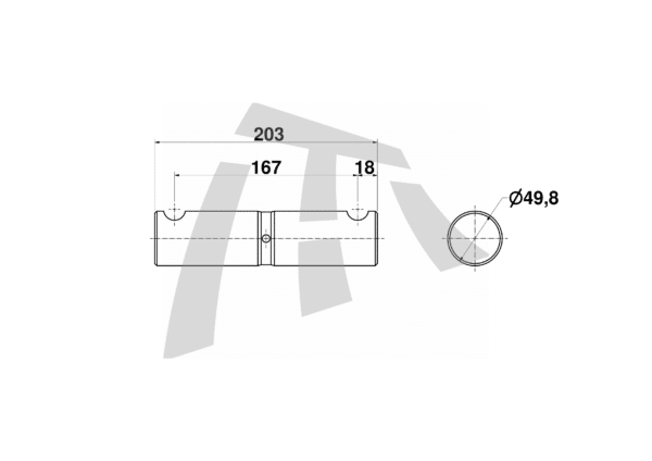 PERNO BALANZA 50X203MM RANDON - Imagem 2