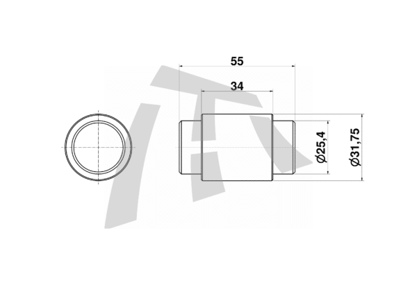 RODILLO ZAPATA FRENO MASTER (55X31.75X25.4MM) - Imagem 2